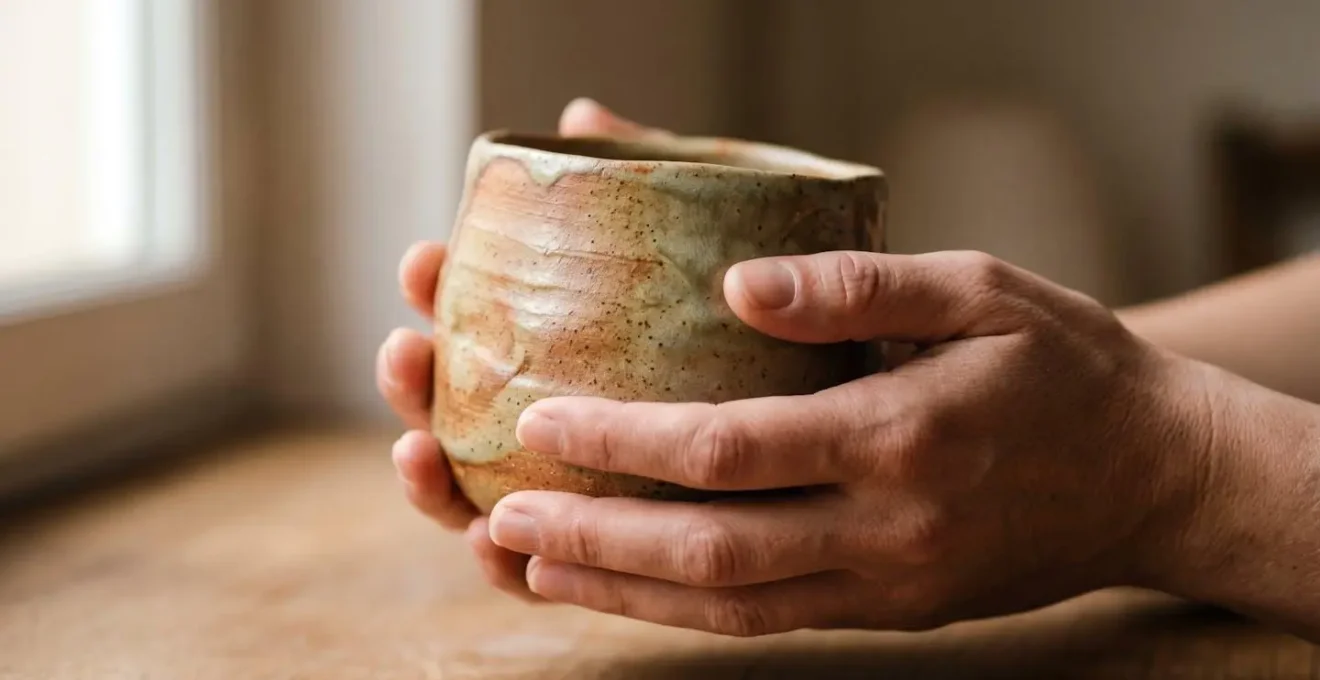 Céramique artisanale française en grès avec texture naturelle et patine authentique
