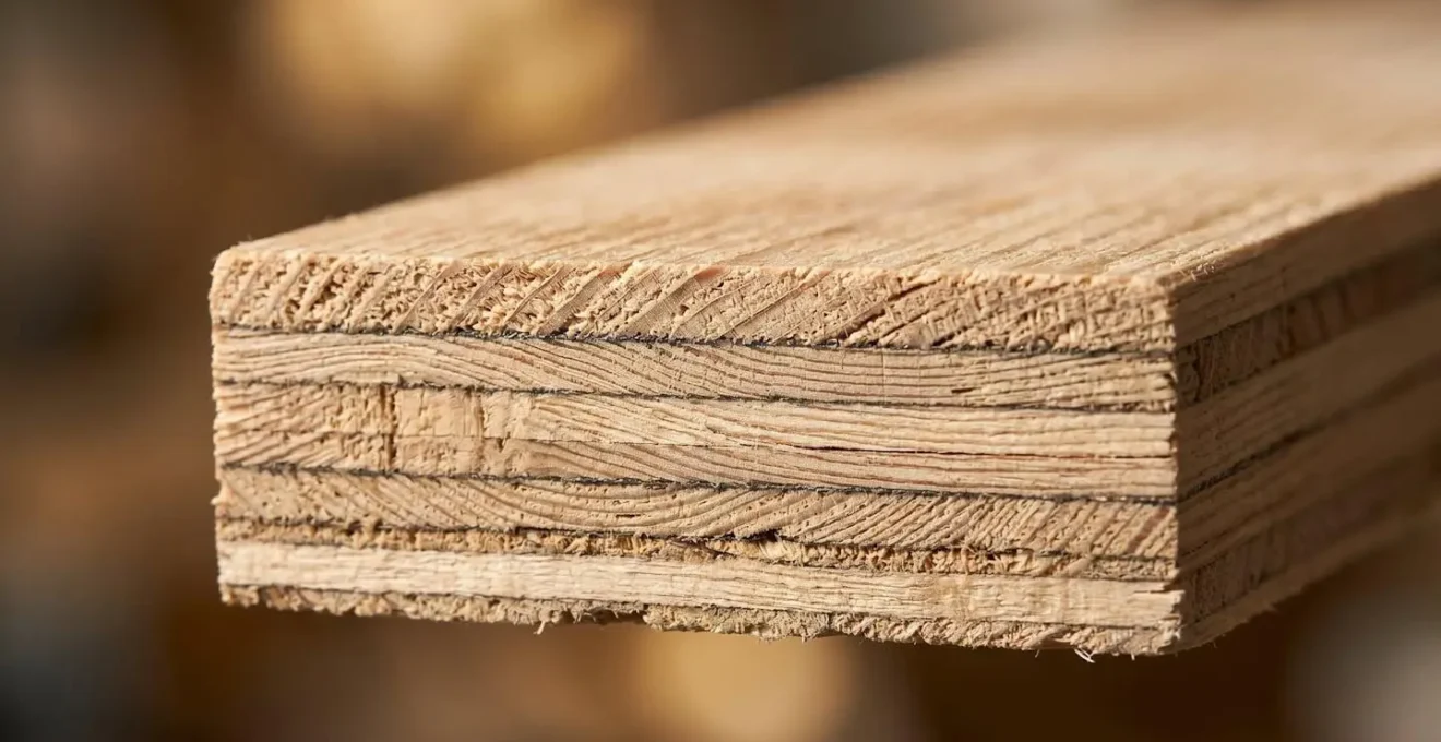 Gros plan sur des panneaux d'ossature bois préfabriqués pour surélévation
