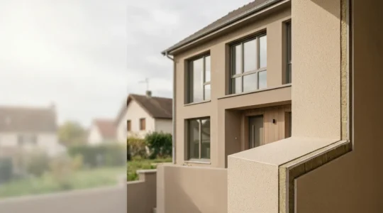 Maison rénovée avec isolation thermique performante et étiquette énergie A, illustrant le concept de valorisation immobilière par le label BBC Rénovation